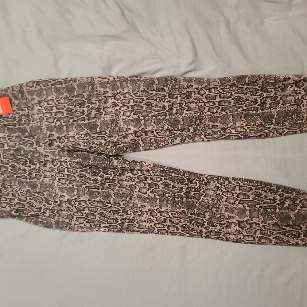 SPANX Snake Print Jean Leggings Size Medium